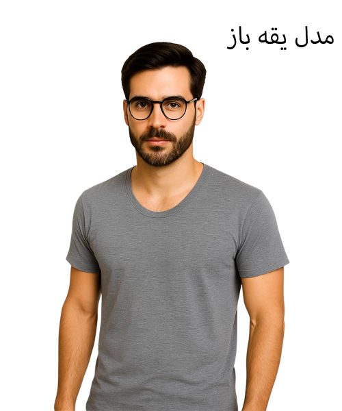زیرپوش-مردانه-آستین-دار-نخ-ملانژ-رنگی-یقه-باز-و-بسته-وحدت-8
