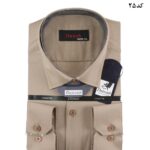 پیراهن-مردانه-مجلسی-تیترون-آرو-Danoub-جعبه-دار-خاکی-کد25