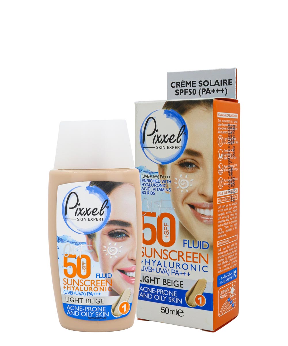 ضد-آفتاب-پيکسل-مناسب-پوست-چرب-بژ-روشن-SPF-50-1